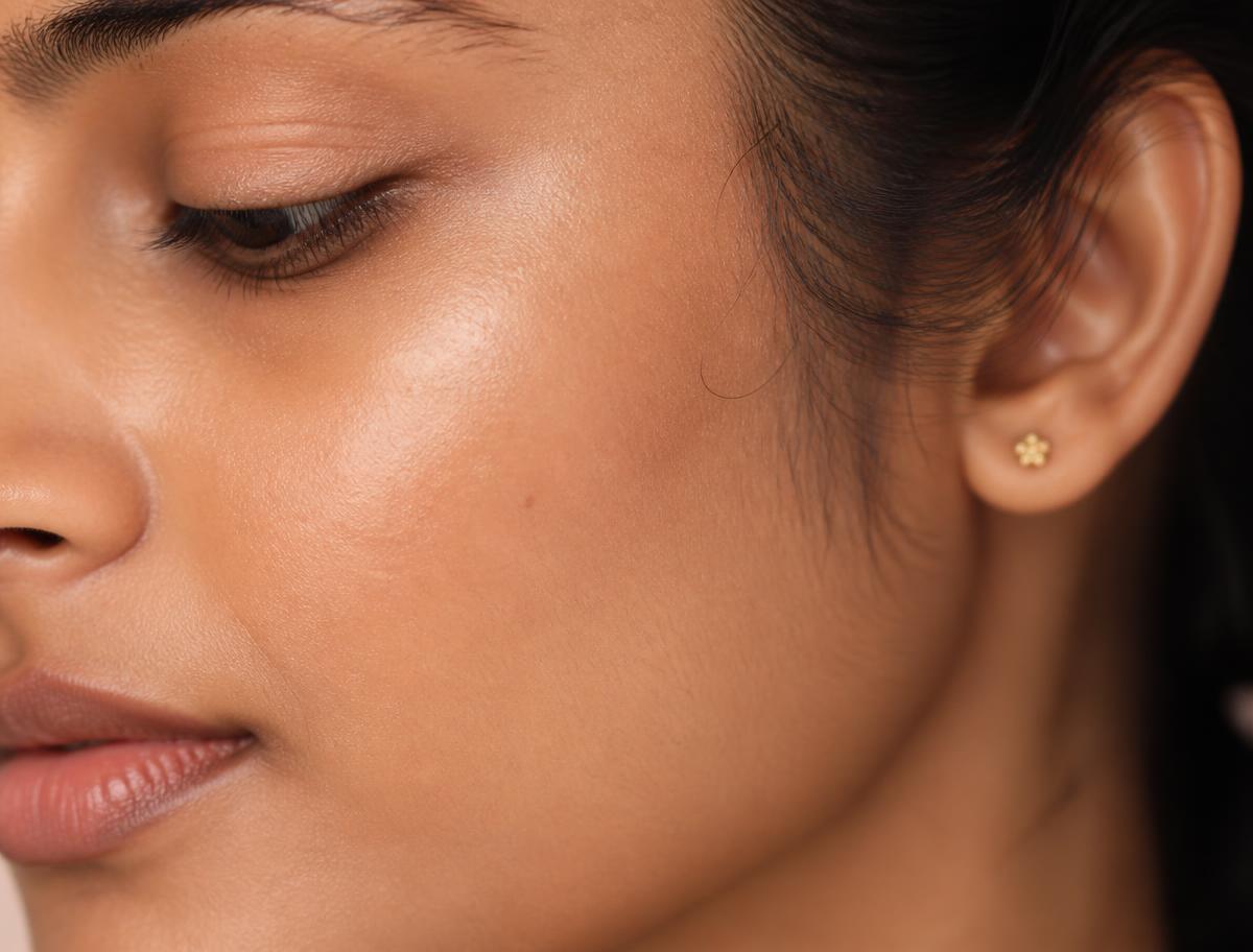 Warm close-up of healthy skin texture